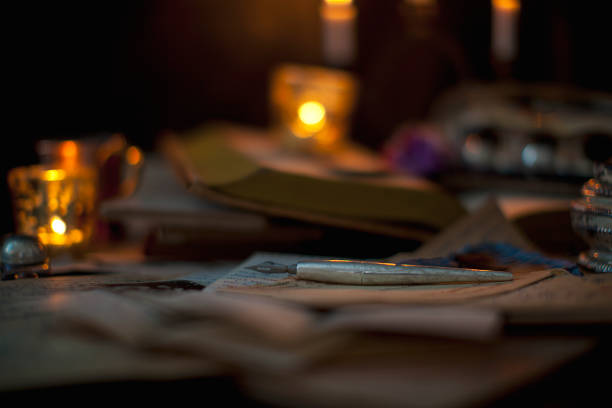 Analog evening with candles books and conversation Level 3